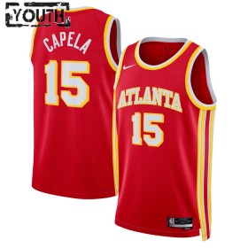 Dres Atlanta Hawks Clint Capela 15 Nike 2022-23 Icon Edition Crvena Swingman - Dječji